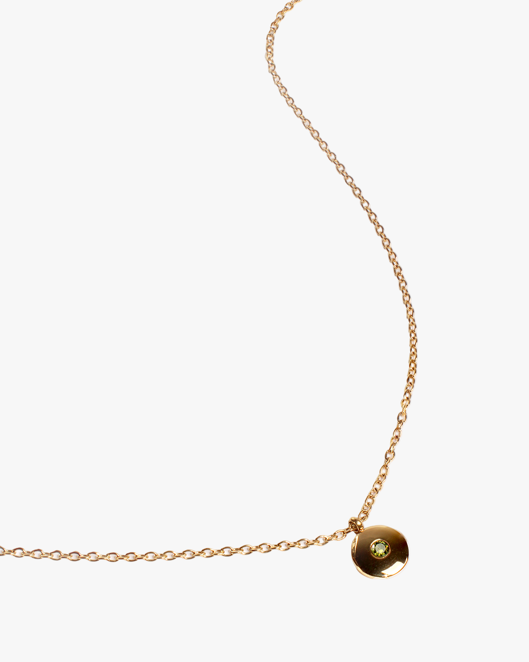 Mira – Colar com Pingente Redondo Banhado a Ouro 18k