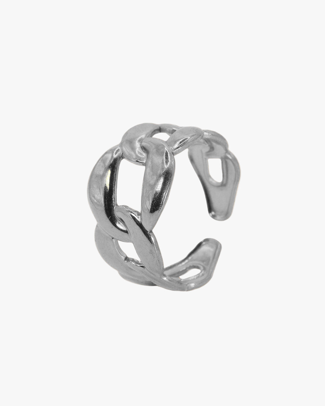 Atenea – Anel Corrente Prateado Ajustável